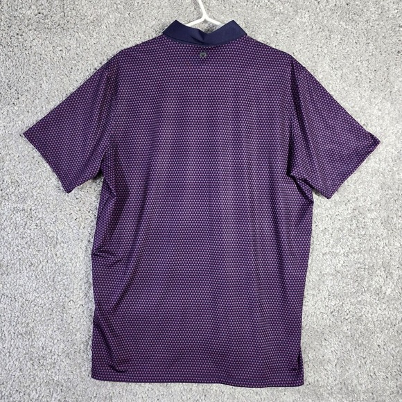 Greyson Men Golf Polo Shirt‎ Large Purple Pink Stretch Athletic Preppy Travel - Picture 7 of 11